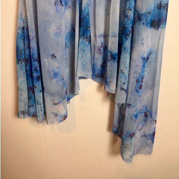 Topshop Floral Asymmetric Midi Skirt - Size 4 - Picture 6 of 8